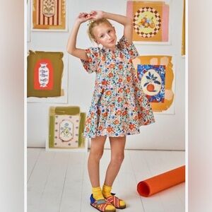 HUNTER BELL girl's merritt ruffle dress in catnap
11/12 EUc